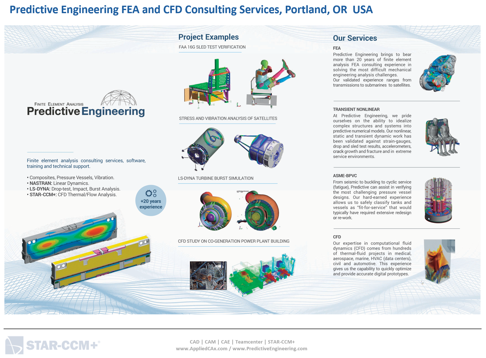 Predictive Engineering FEA and CFD Consulting Services Portland OR USA