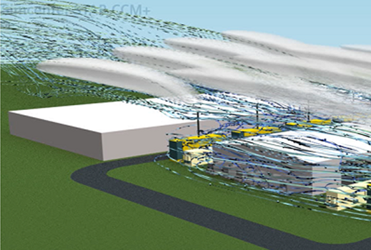 CFD Simulation of Dispersed Flow, Mixing, Combustion and Exhaust Gas Dispersion