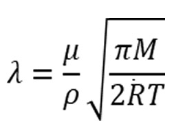 Molecular mean free path