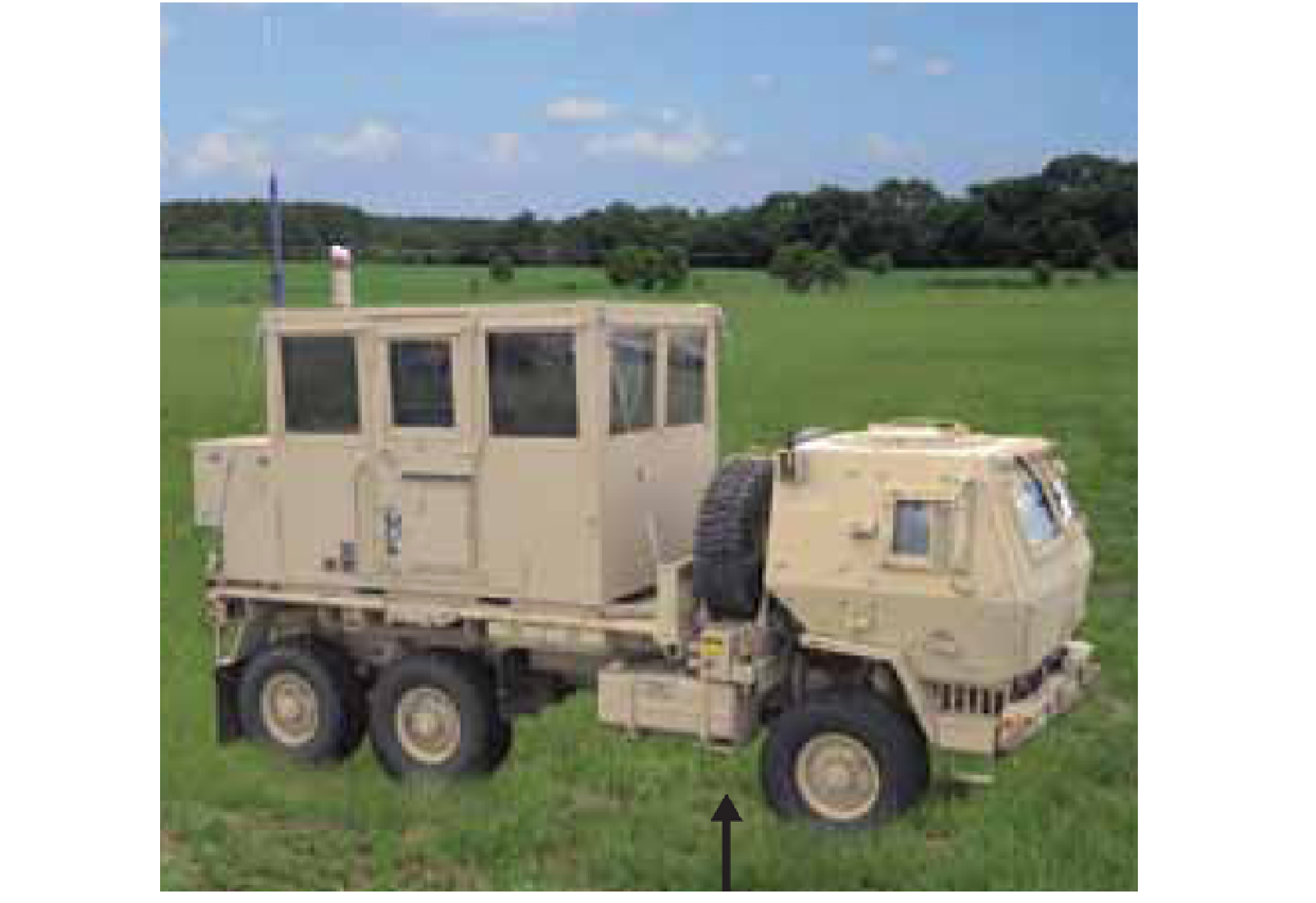 Figure 1:  Mobile military electronics shelter built with Al-Foam sandwich panels