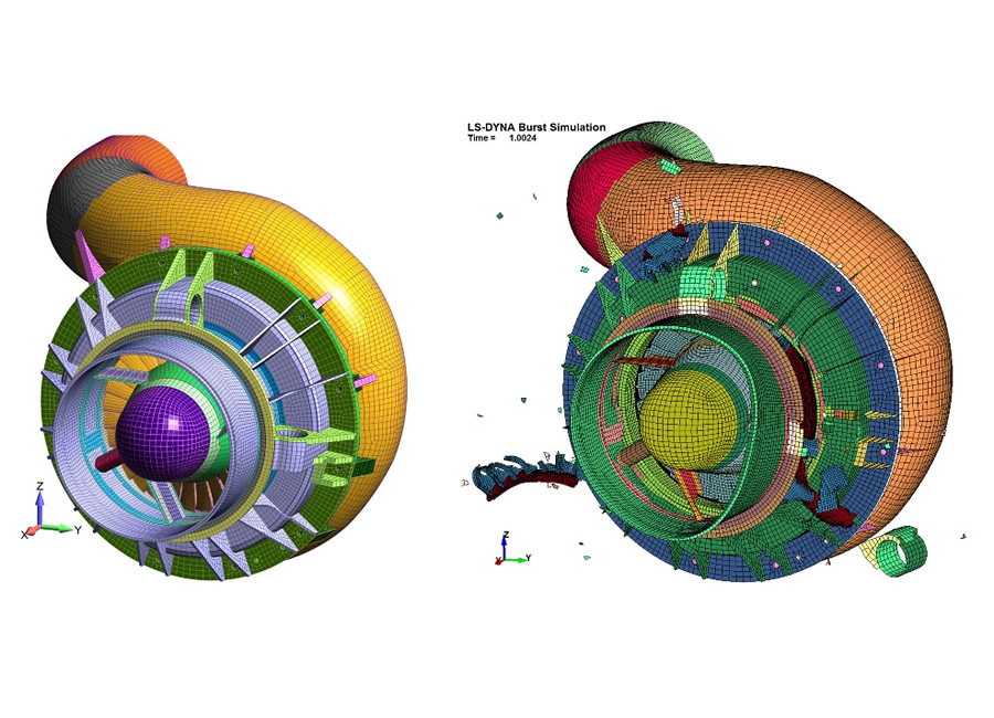 LS-DYNA Blade-out burst containment Simulation - LS-DYNA Consulting