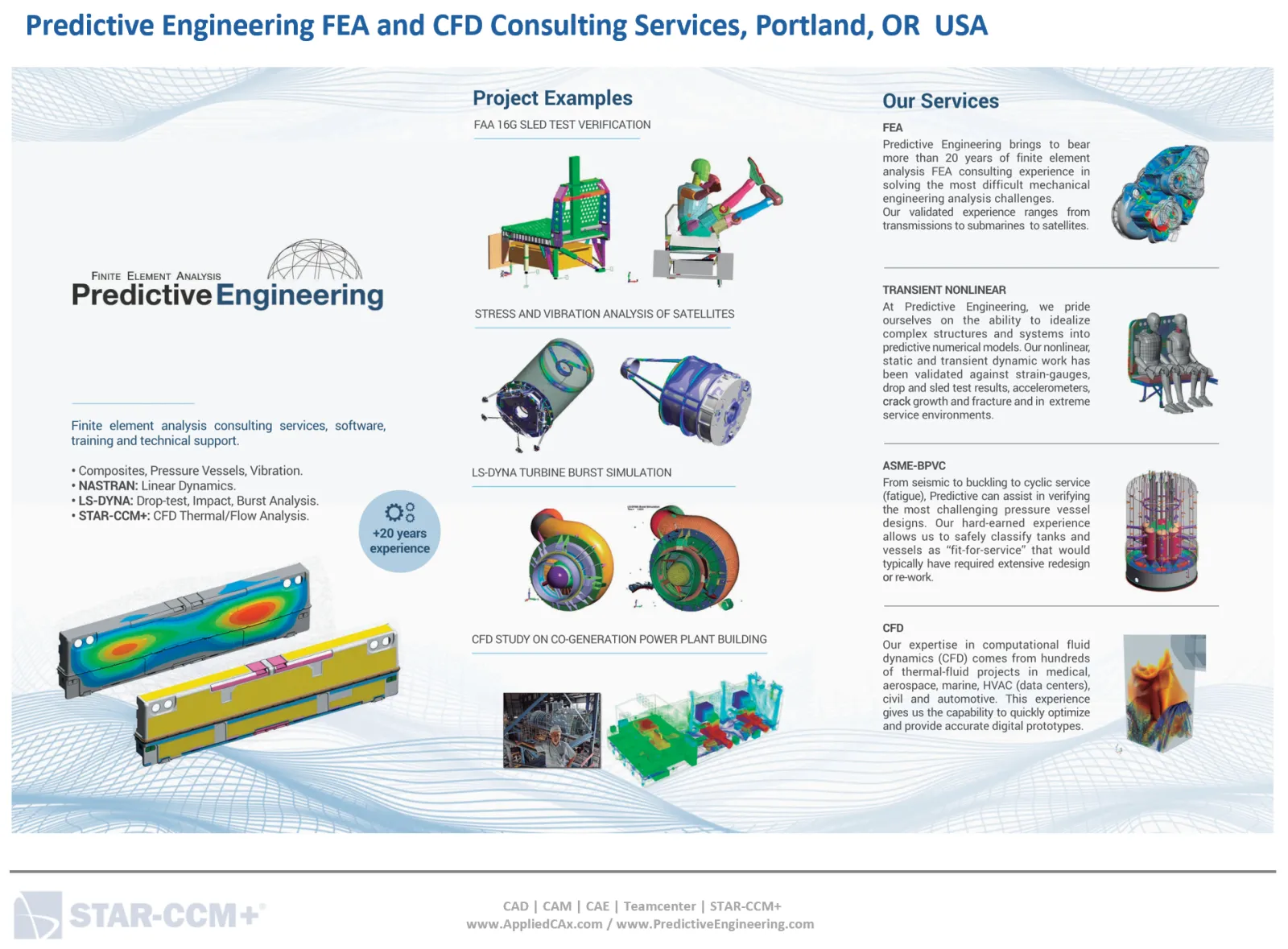 Predictive Engineering FEA and CFD Consulting Services Portland OR USA