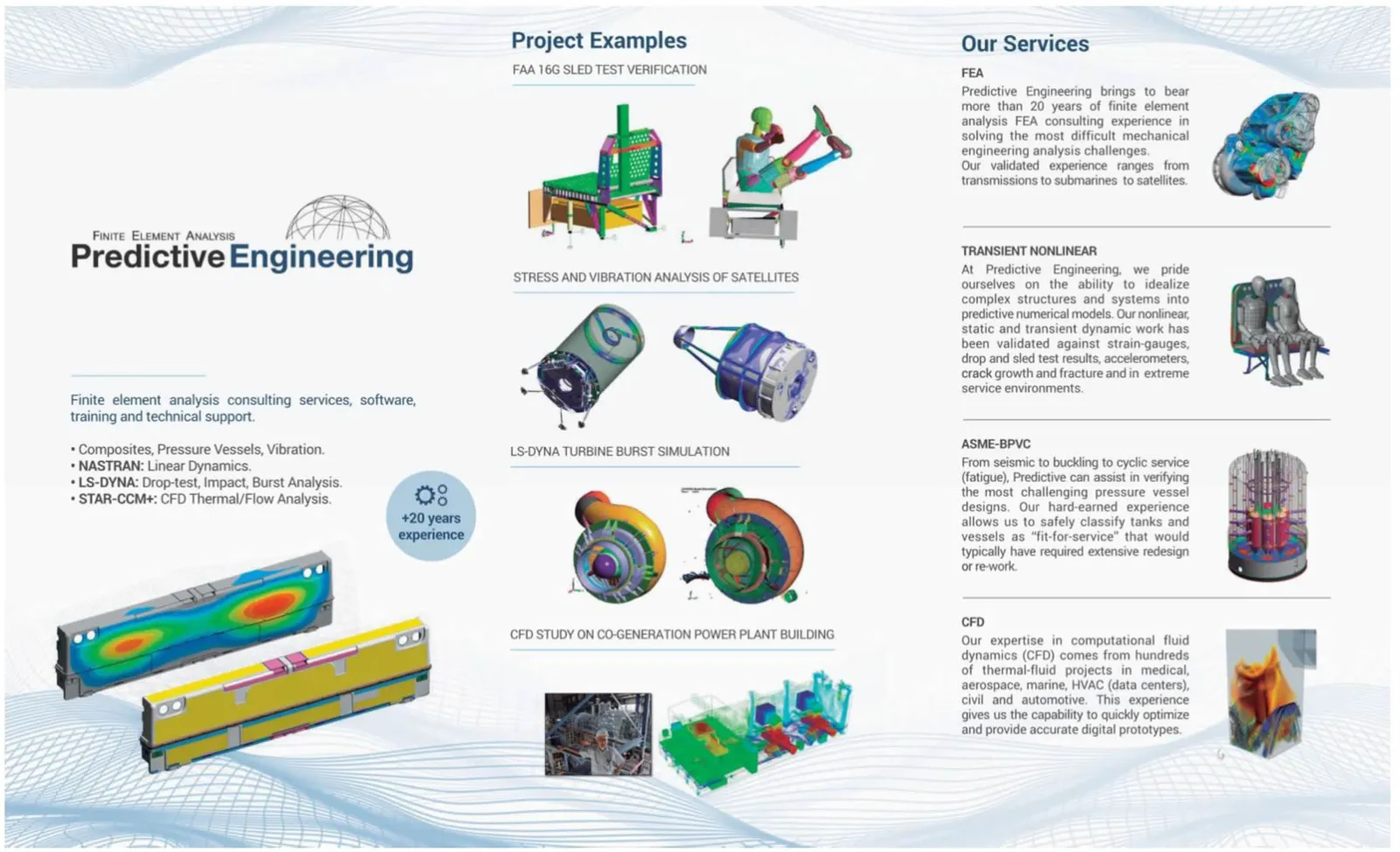Predictive Engineering Simulation Consulting Services - Portland, Oregon USA With +20 years of validated simulation experience.  Experts in FEA and CFD Simulation.