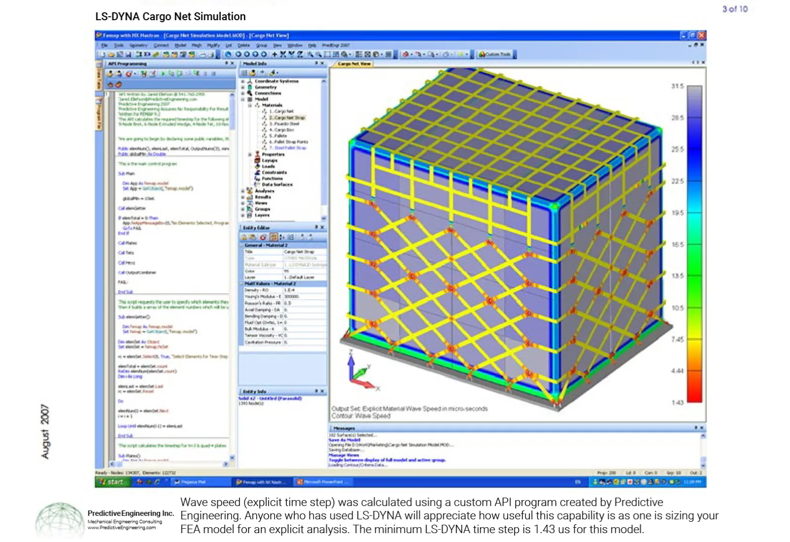 LS-DYNA Nylon Fabric Cargo Net Simulation - Nonlinear FEA Consulting