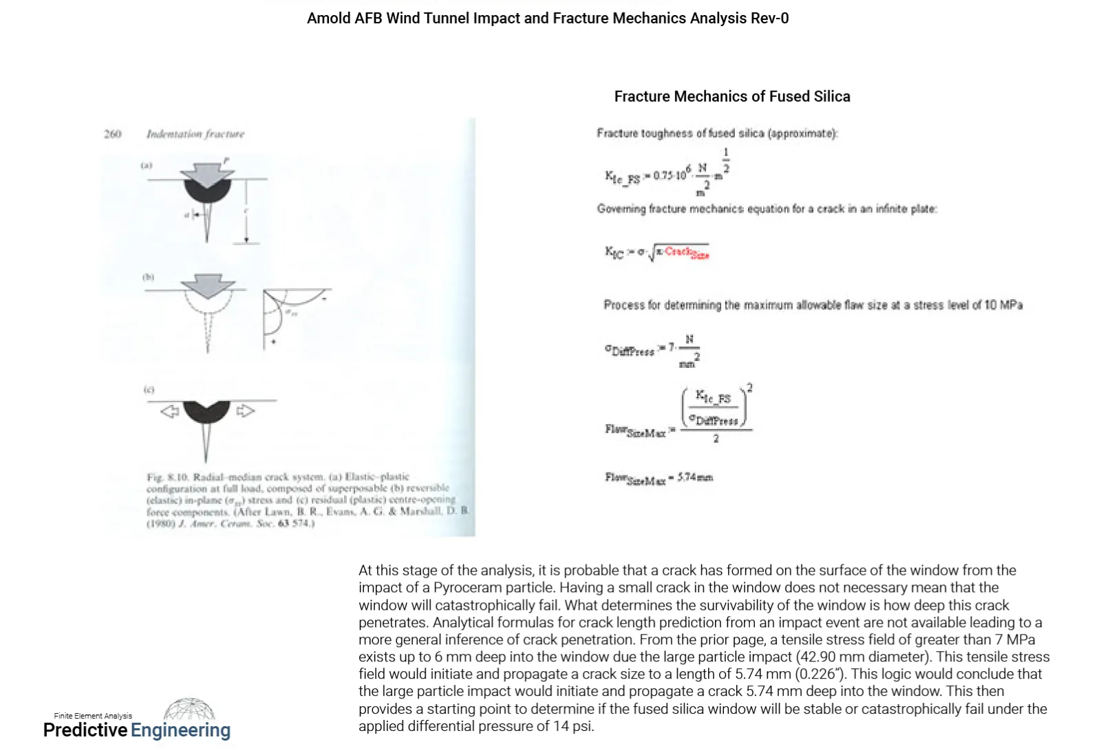 LS-DYNA analysis of cone cracking in fused silica