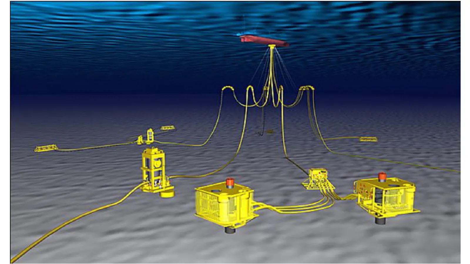 Examples of undersea cables subjected to dynamic forces due to FSI